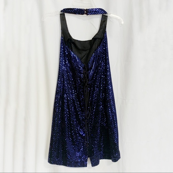 🎉 Dazzling Blue Sequin Party Dress 🎉 - Picture 2 of 6